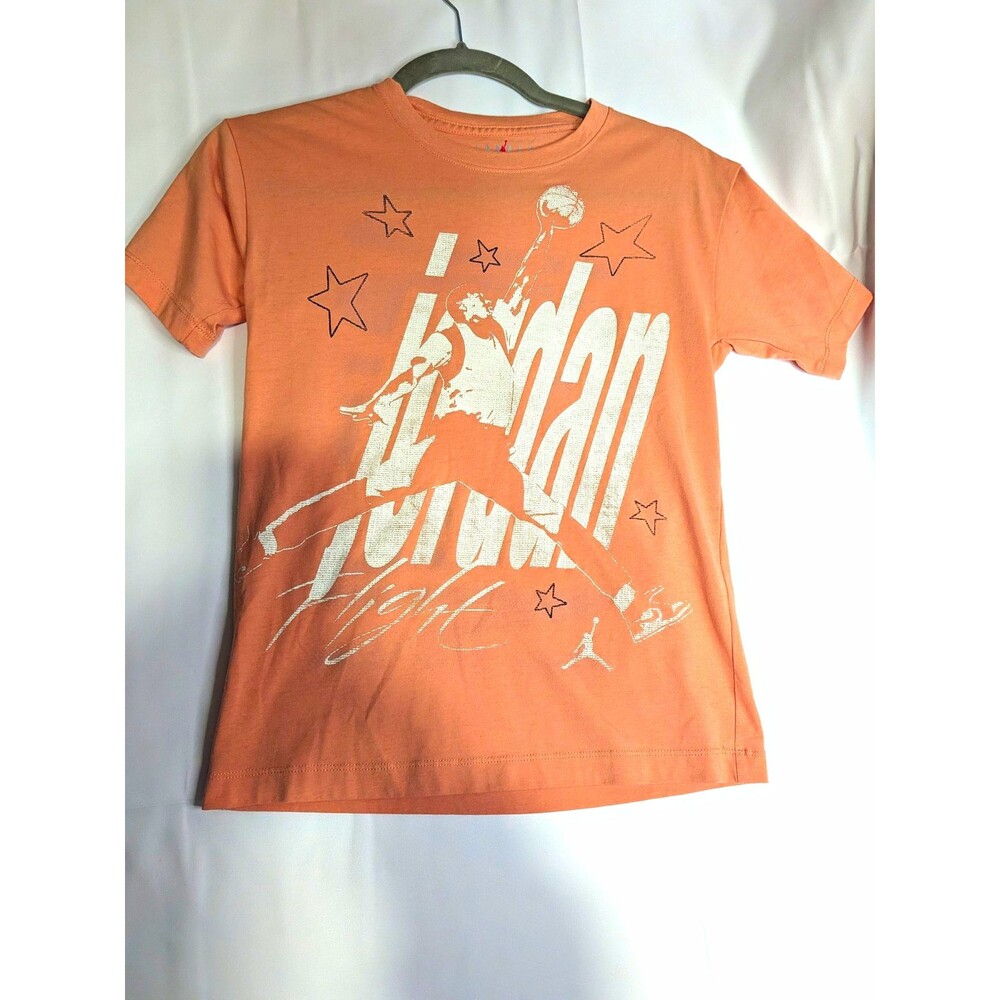 Air Jordan Girls Size M (10-12) Peach Pink Flight Jumpman Graphic T-Shirt